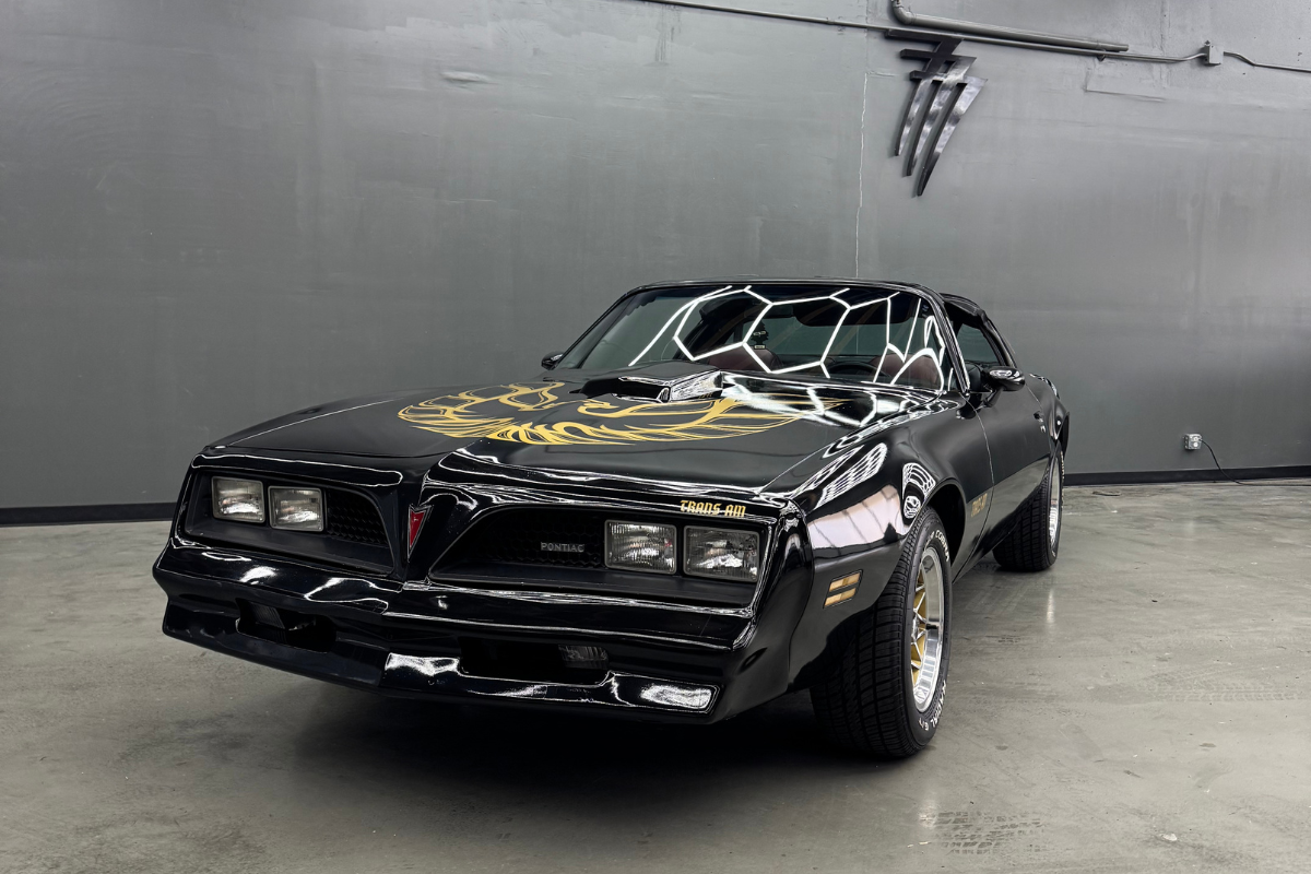 1977 Black Firebird Front Left Side View
