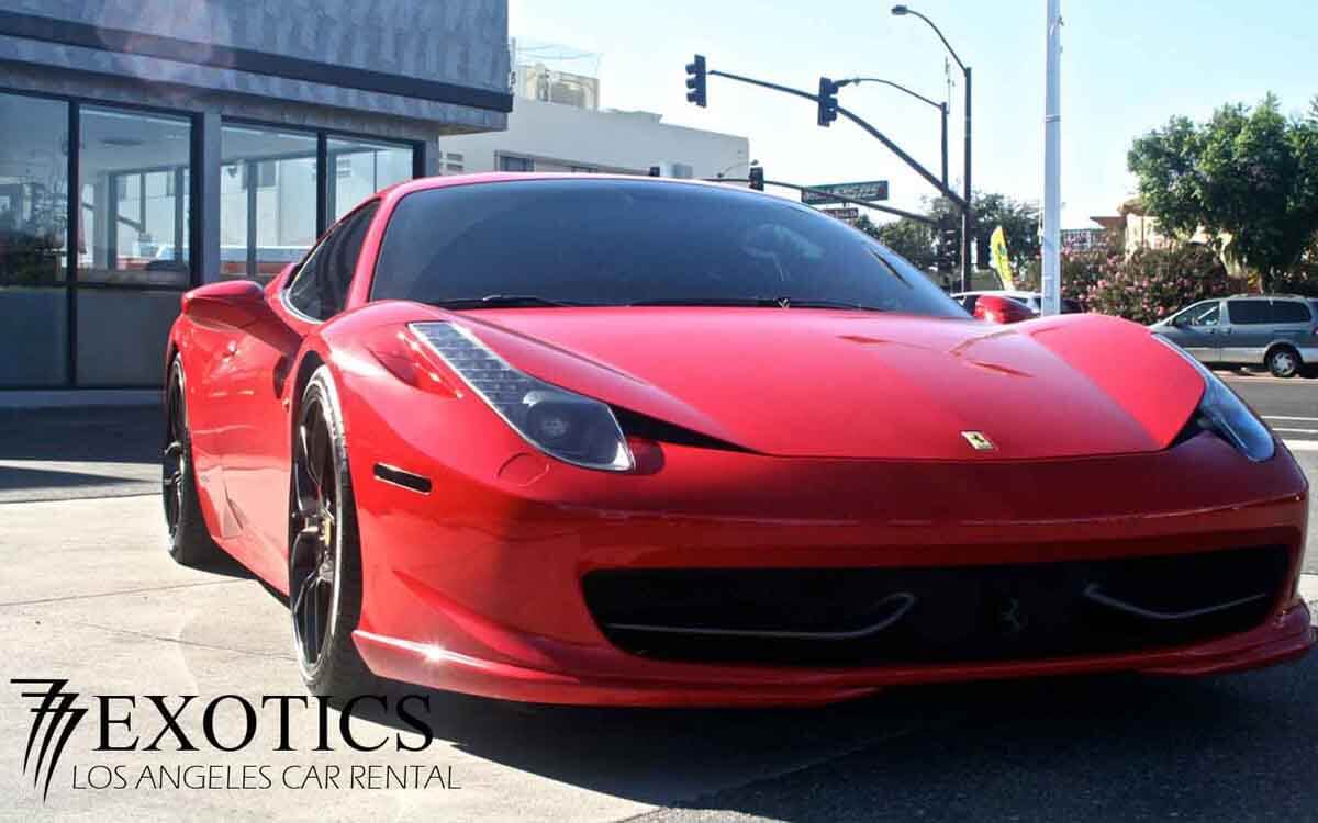 Los Angeles Luxury Exotic Car Rental Ferrari 458 Italia Coupe - 777