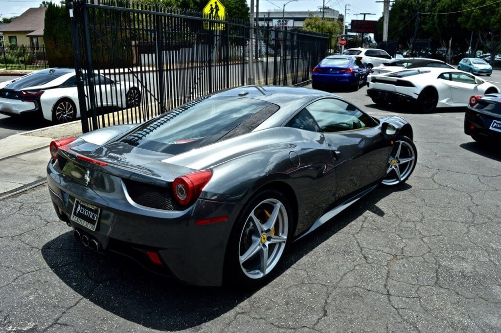 Silver Ferrari 458 Convertible - 777 Exotic Car Rental Los Angeles