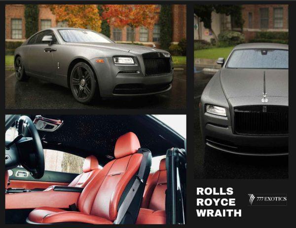 image collage of rolls royce wraith