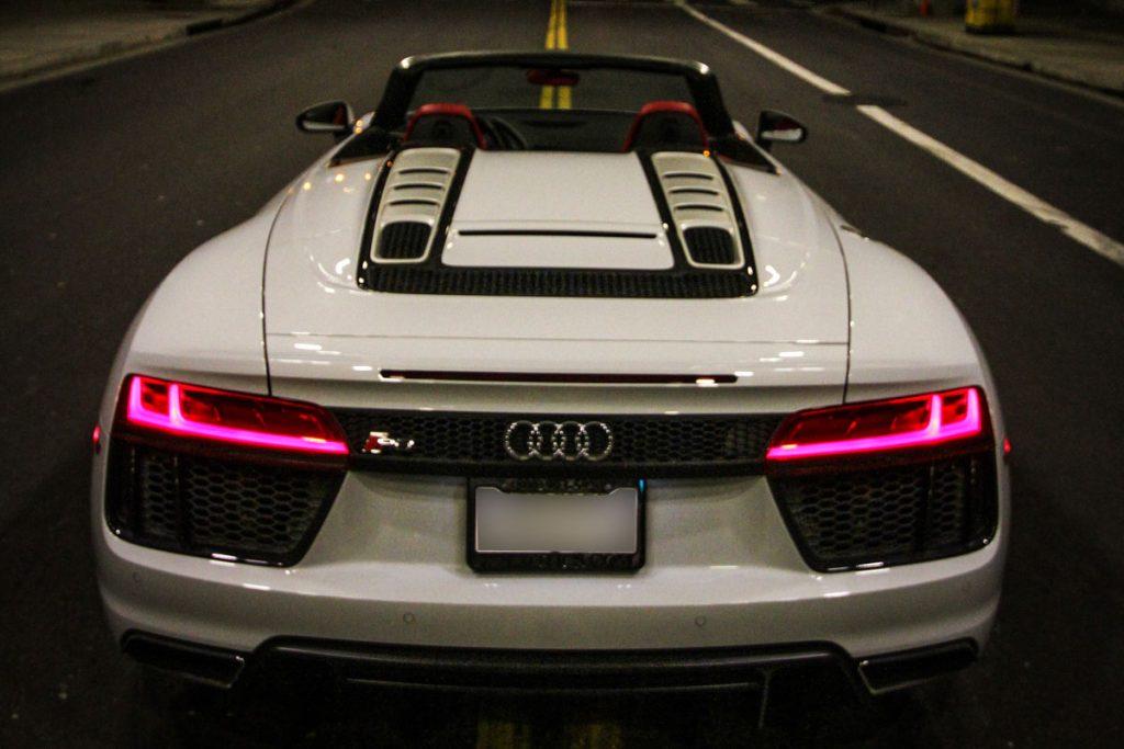 rear view of audi r8