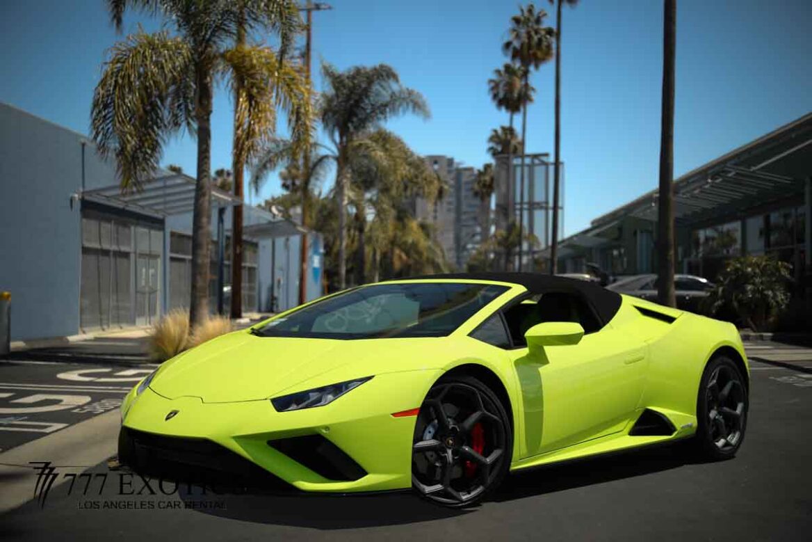 rent a lamborghini evo spyder in la