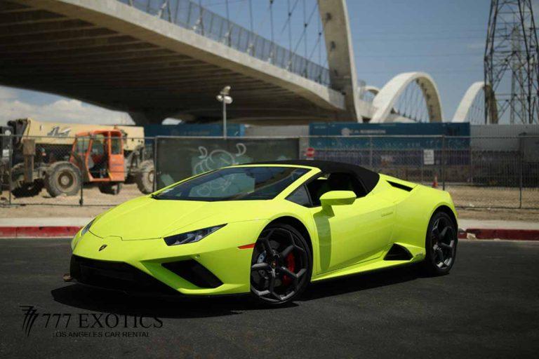 side view of lamborghini evo spyder