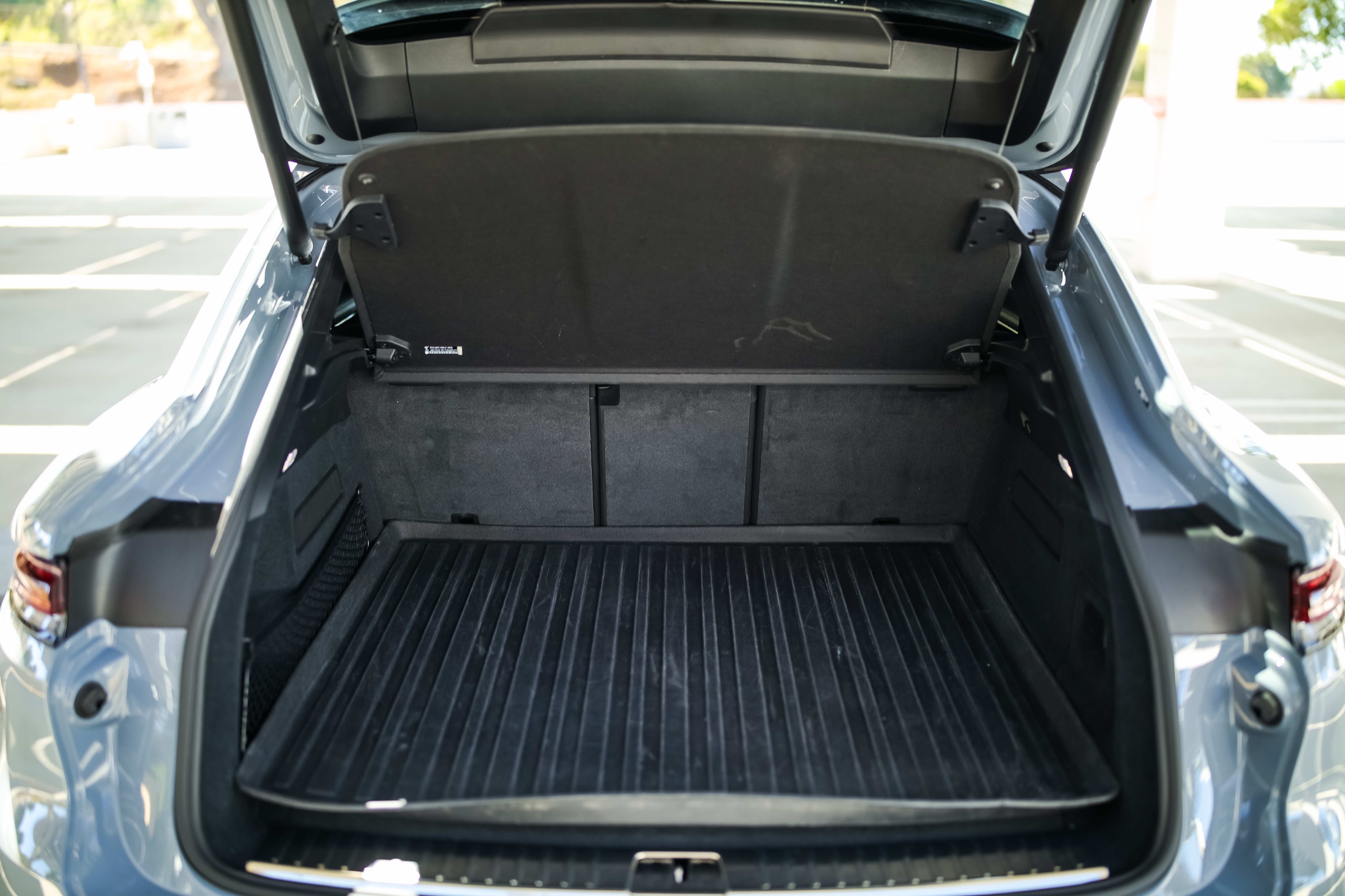 Porsche Cayenne cargo area with the rear hatch open