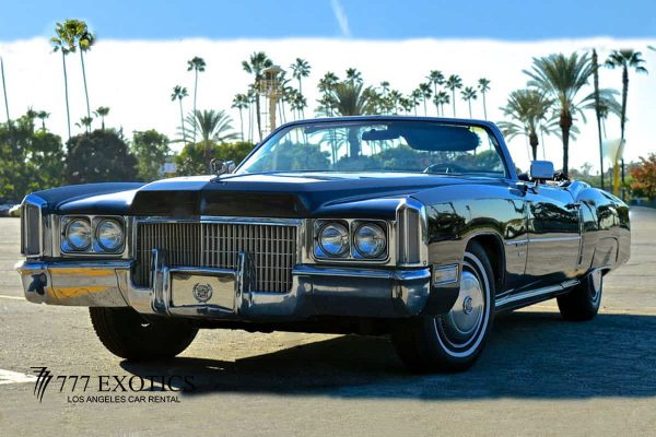 front corner view of classic cadillac el dorado
