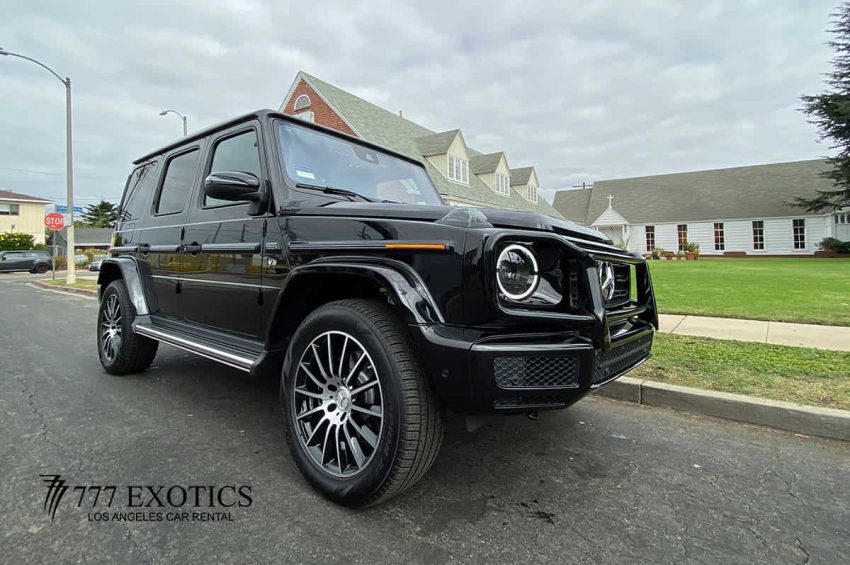 front corner of black g wagon