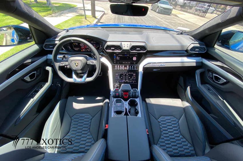 rent a blue lamborghini urus in los angeles