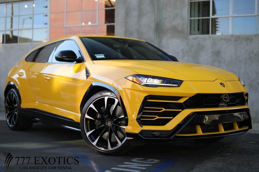rent a yellow lamborghini urus in la
