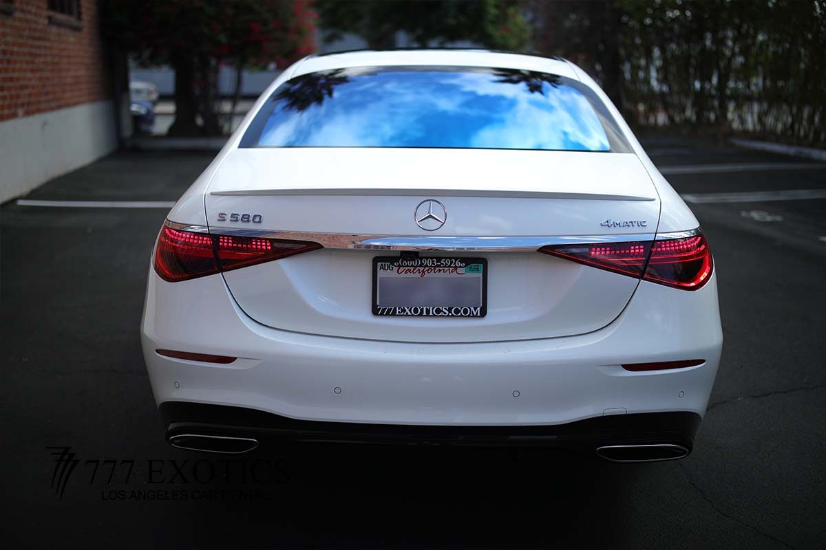 rear view of white s580