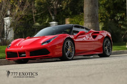 Red Ferrari 488 Front Side View